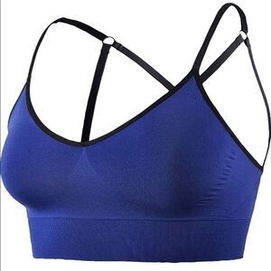 Women’s Nike Zoned Sculpt Strappy Training Bralette Deep Royal Blue Size M